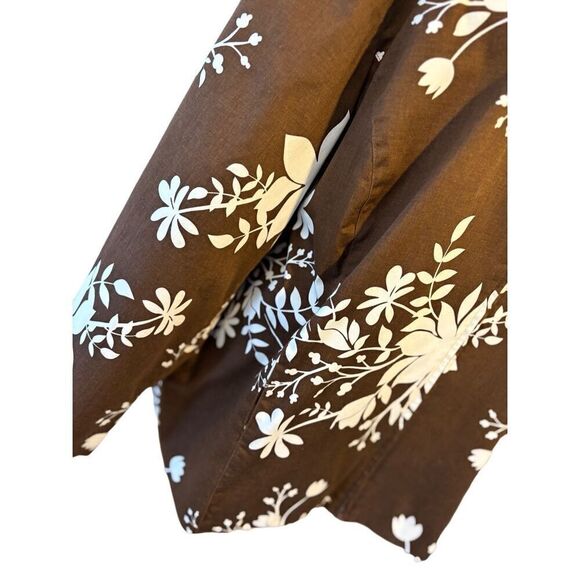 Susan Graver brown and white floral patterned jacket - 3X - Picture 5 of 8